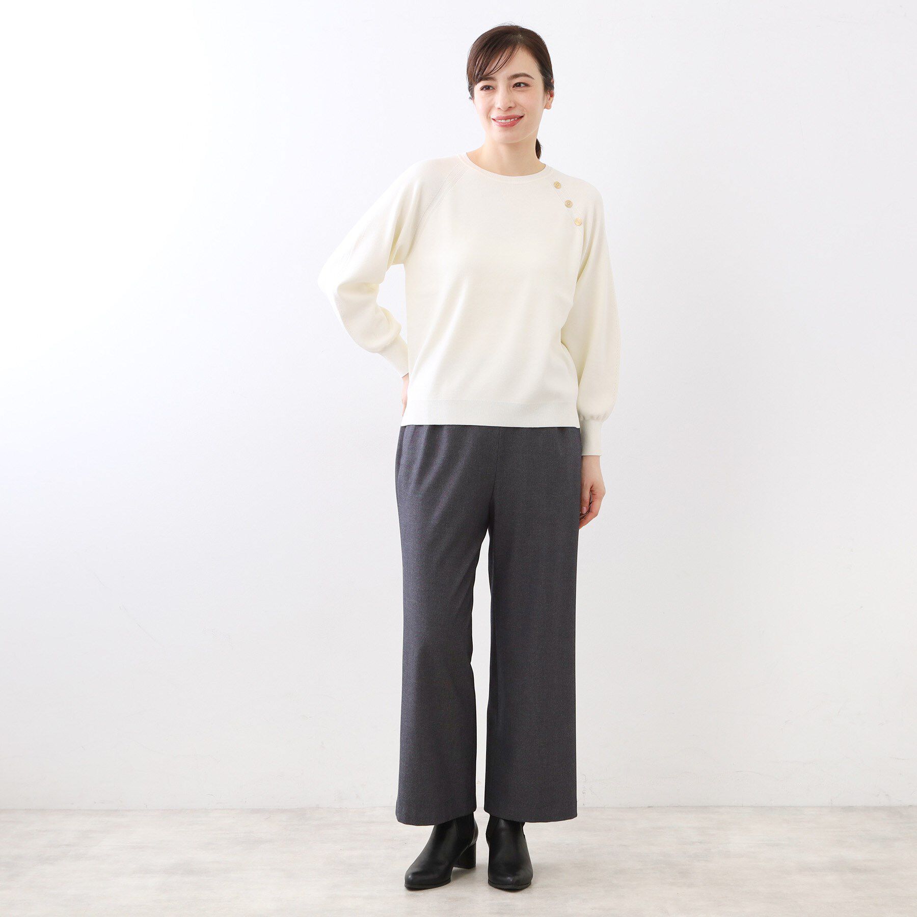 Reflect「【ウエスト総ゴム】ワイドストレートパンツ」|その他|