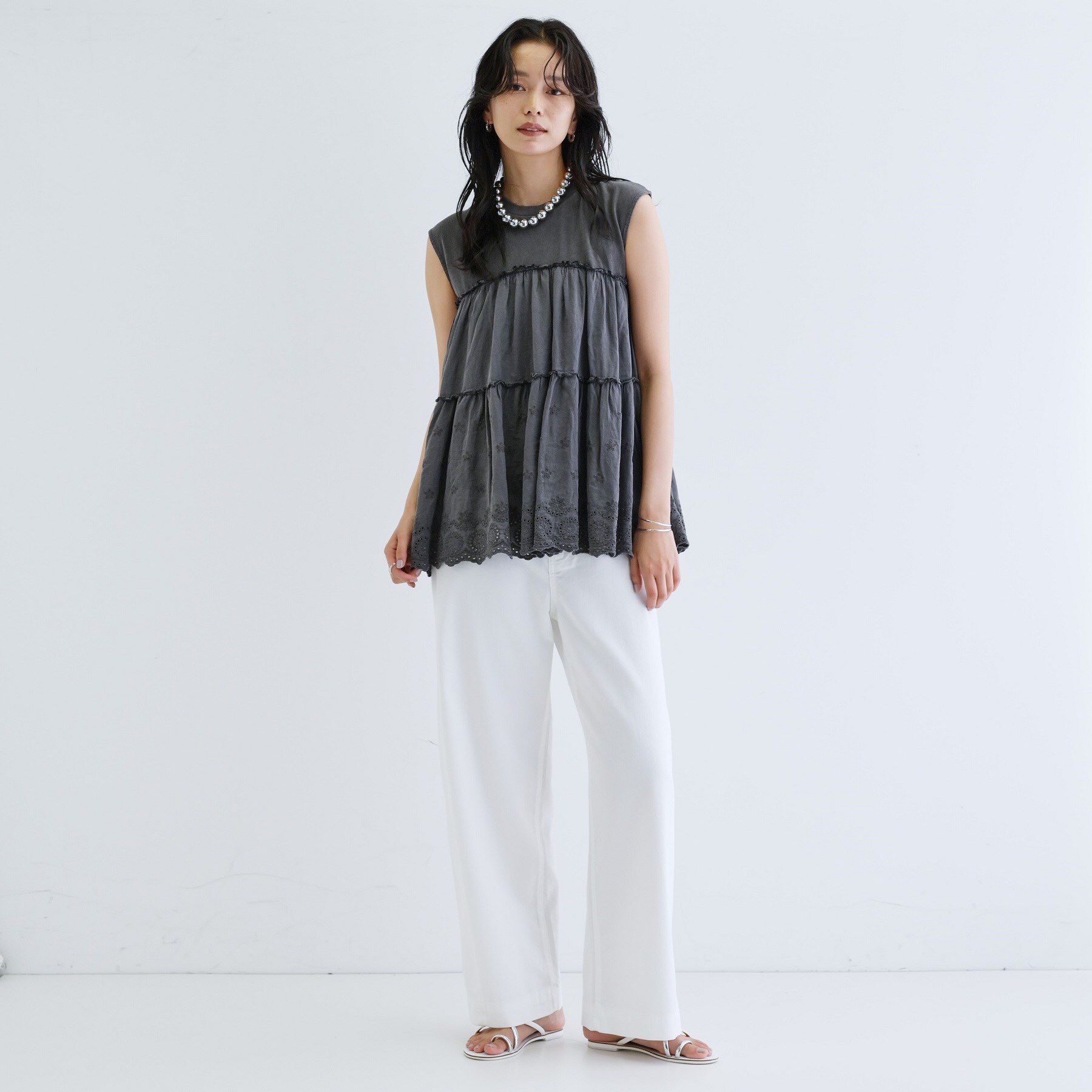 GALLEST「ピグメントダイノースリーブカットソー」|Tシャツ・カットソー|