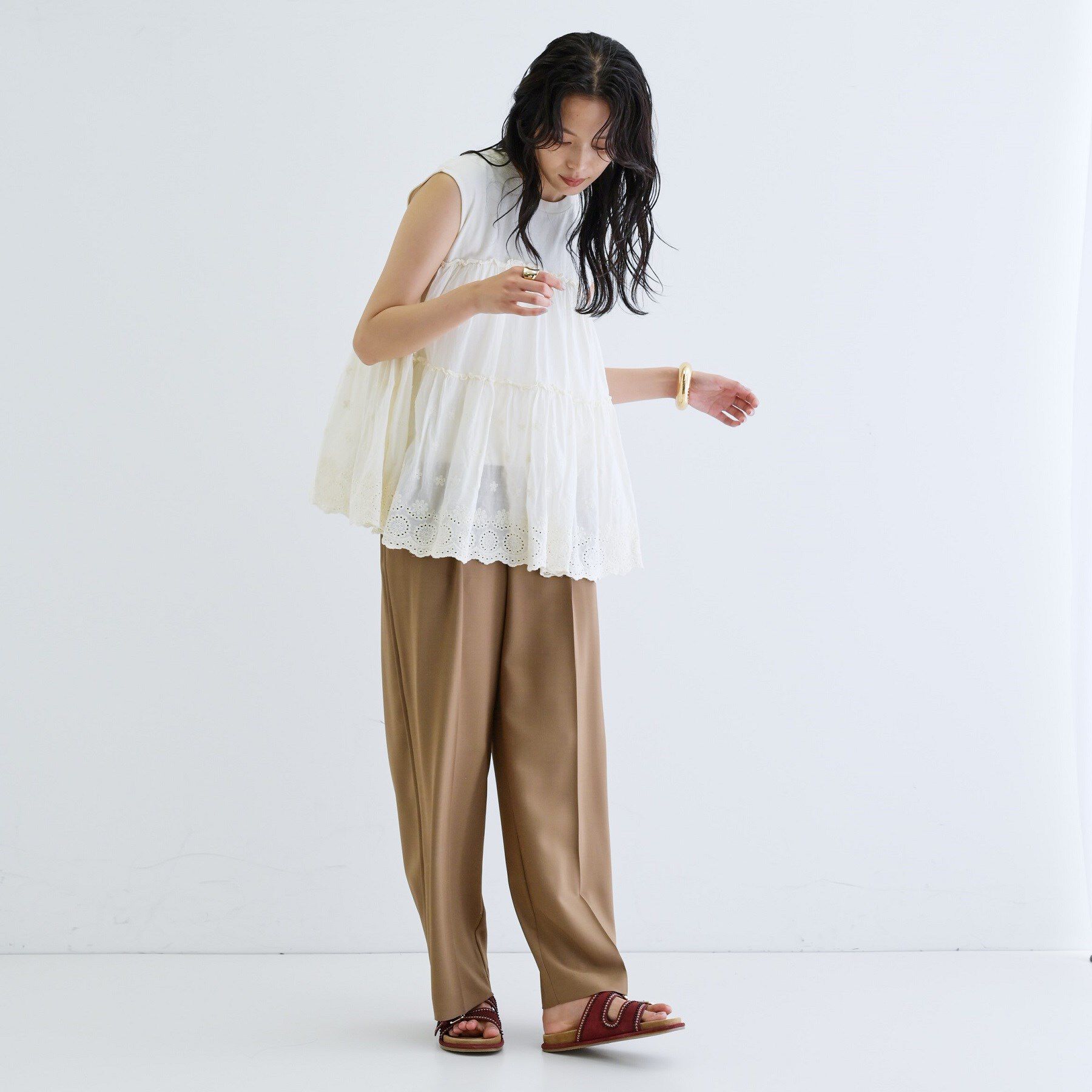 GALLEST「ピグメントダイノースリーブカットソー」|Tシャツ・カットソー|