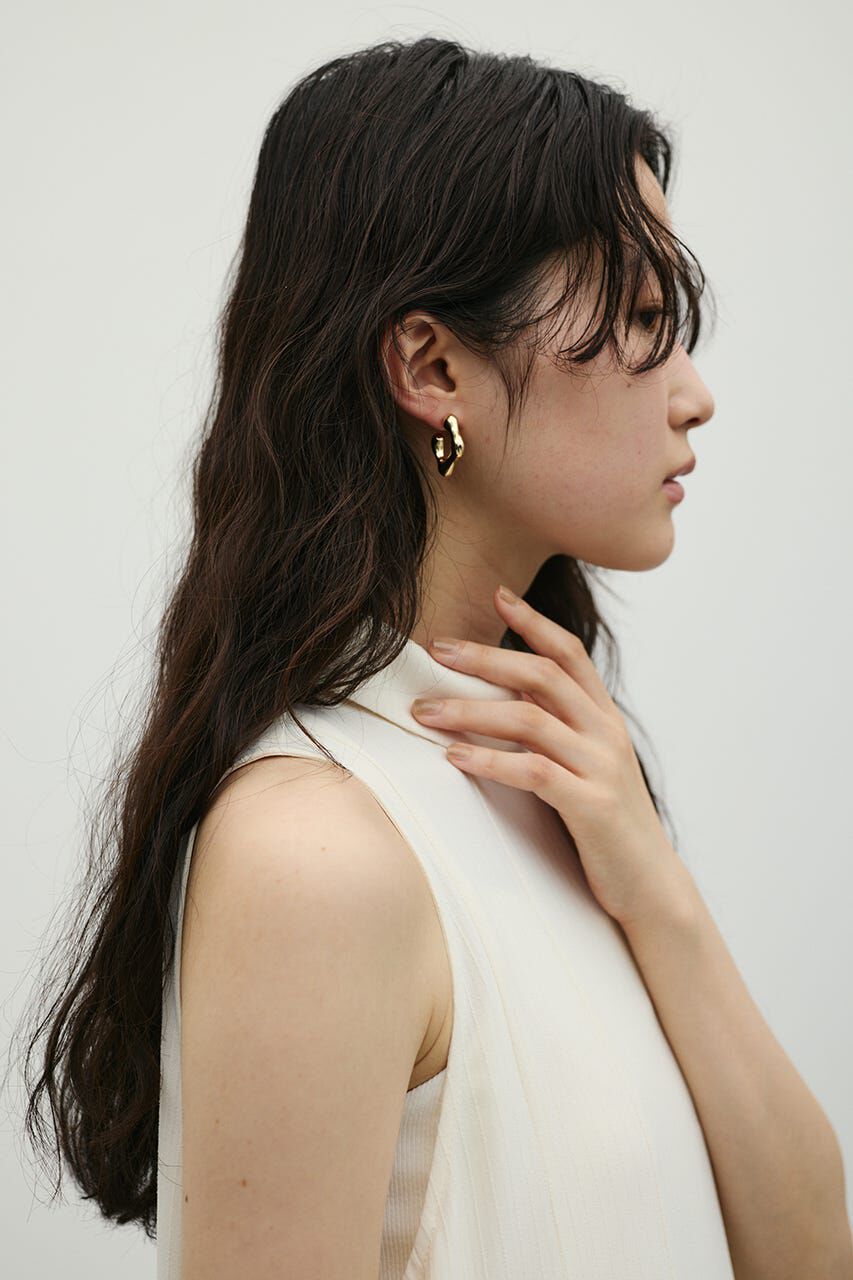 STYLEMIXER「ウェーブラインスクエアピアス」|ピアス|GLD
