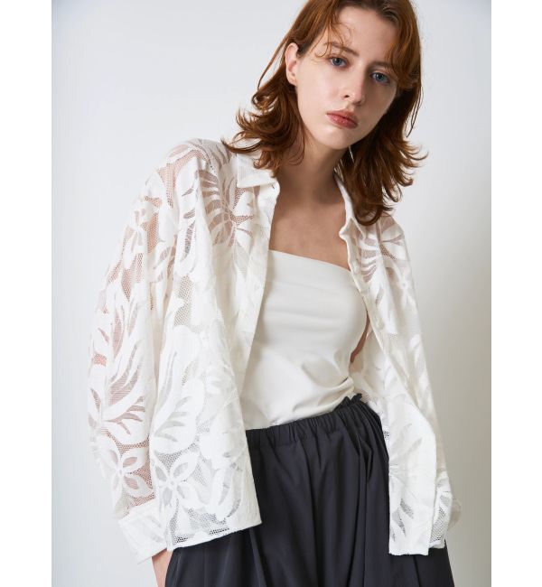 ELENDEEK「LEAVES PATTERN LACE SH」|シャツ・ブラウス|