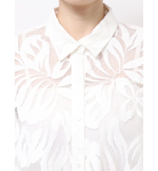 ELENDEEK「LEAVES PATTERN LACE SH」|シャツ・ブラウス|