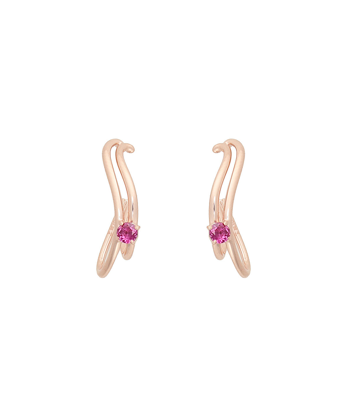 newme by Samantha Thavasa「メタルストーン　ピアス」|ピアス|革x地金