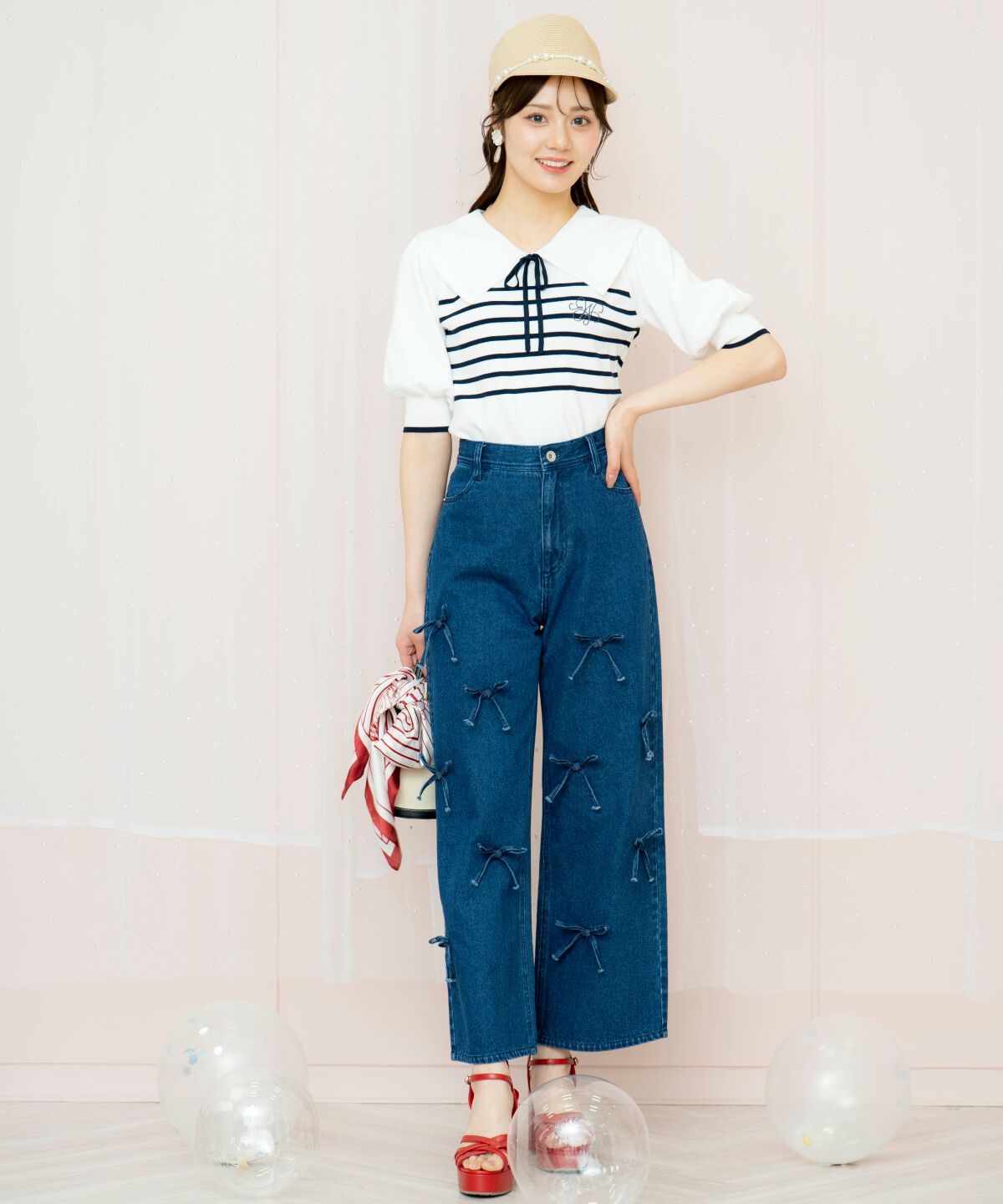 WILLSELECTION「リボンモチーフデニムパンツ」|その他|