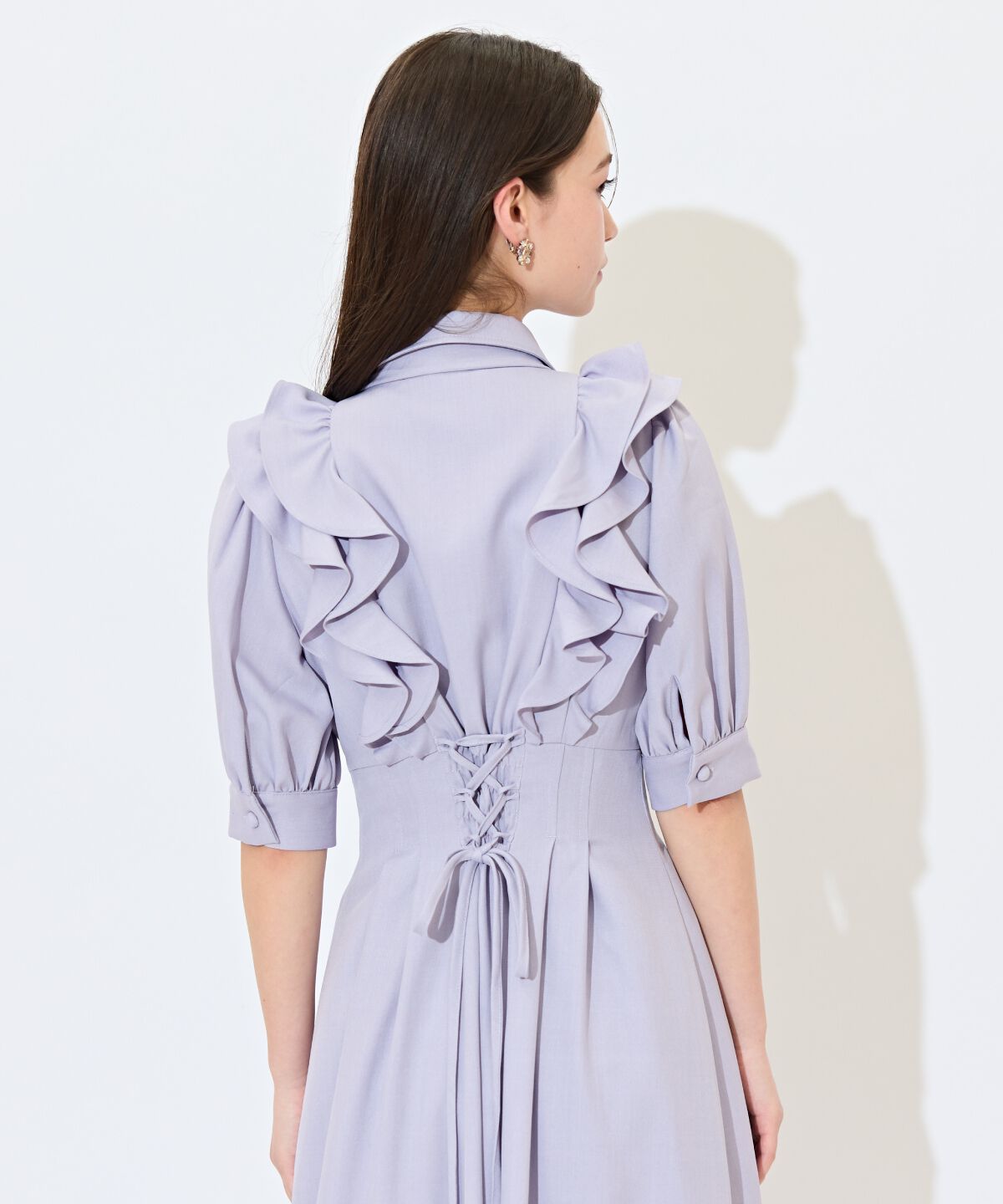 WILLSELECTION「ラッフルリボンタイシャツワンピース」|ワンピース|