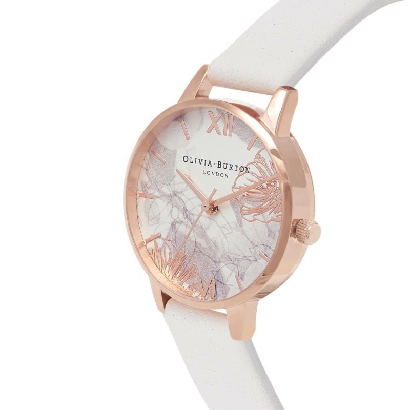 OLIVIA BURTON 「〈OLIVIA BURTON(ｵﾘﾋﾞｱﾊﾞｰﾄﾝ)〉30mmﾛｰｽﾞｺﾞｰﾙﾄﾞﾌﾞﾗｯｼｭﾚｻﾞｰ ｱﾌﾞｽﾄﾗｸﾄﾌﾛｰﾗﾙ」|腕時計|