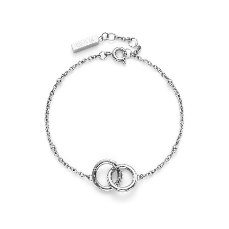 OLIVIA BURTON 「〈OLIVIA BURTON(ｵﾘﾋﾞｱﾊﾞｰﾄﾝ)〉 ｸﾗｼｯｸｽ ｱﾐﾃｨ ｲﾝﾀｰﾛｯｸ ｼﾙﾊﾞｰ ﾌﾞﾚｽﾚｯﾄ」|ブレスレット・バングル|
