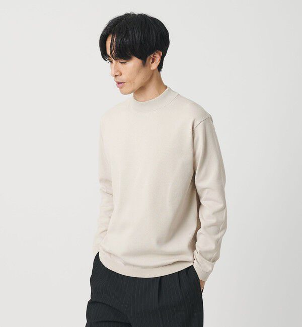 BEAUTY&YOUTH UNITED ARROWS「デオドラント ジャケット ネック ロングスリーブ ニット 抗菌防臭 ウォッシャブル」|ニット・セーター|NATURAL