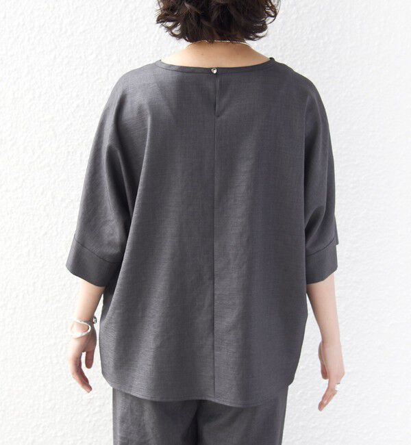 SHIPS for women「《予約》〈接触冷感/吸水速乾/防シワ/手洗い可能〉ツイル TEE ブラウス」|シャツ・ブラウス|