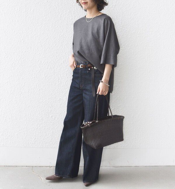 SHIPS for women「《予約》〈接触冷感/吸水速乾/防シワ/手洗い可能〉ツイル TEE ブラウス」|シャツ・ブラウス|