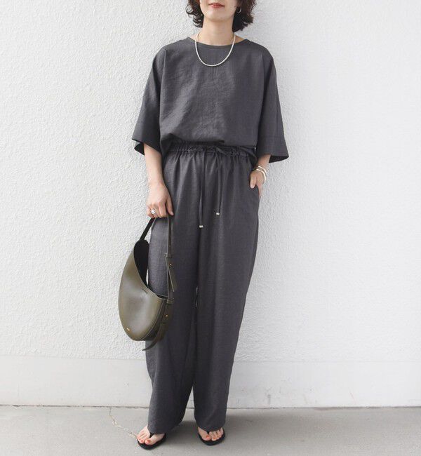 SHIPS for women「《予約》〈接触冷感/吸水速乾/防シワ/手洗い可能〉ツイル TEE ブラウス」|シャツ・ブラウス|