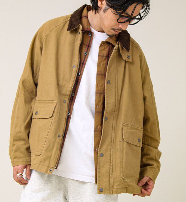 GLOSTER「【ダック地/デニム】衿コール カバーオール」|その他|ベージュ