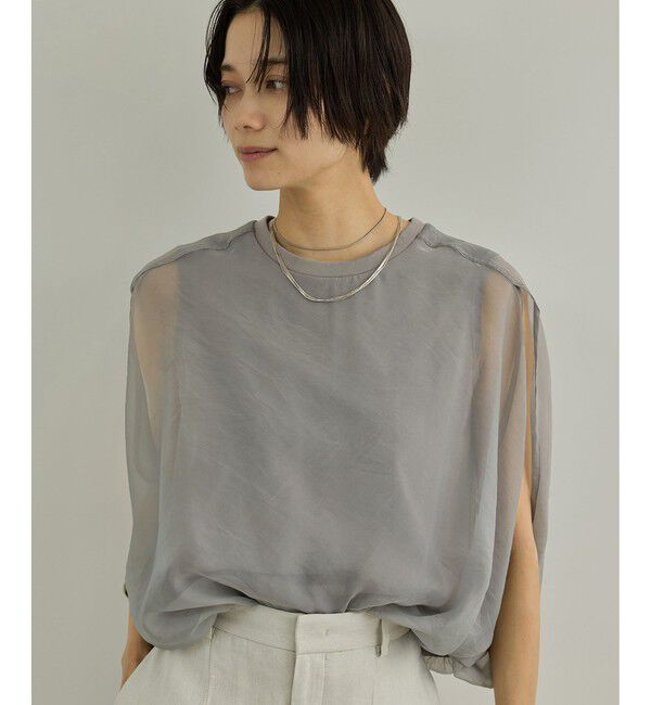 SALON adam et rope'「【WEB限定】シアーオーガンジーバルーンプルオーバー」|その他|