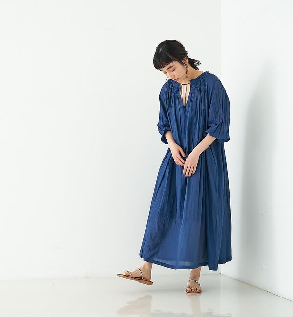 collex「インド綿ギャサーコットンワンピース」|ワンピース|