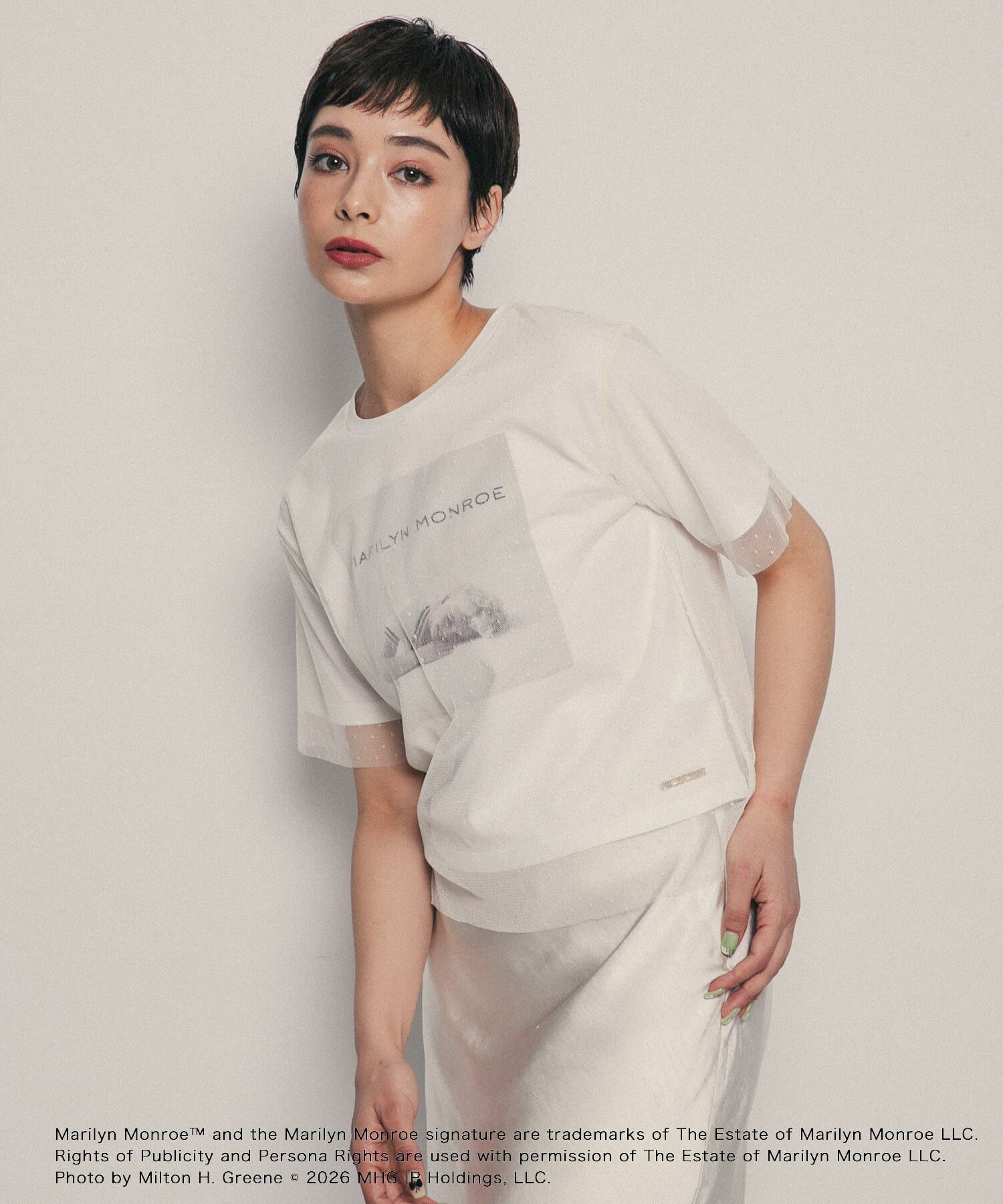 SENSE OF PLACE by URBAN RESEARCH「『別注』MARILYNMONROE&times;SENSE OF PLACE　チュールグラフィックTシャツ」|Tシャツ・カットソー|