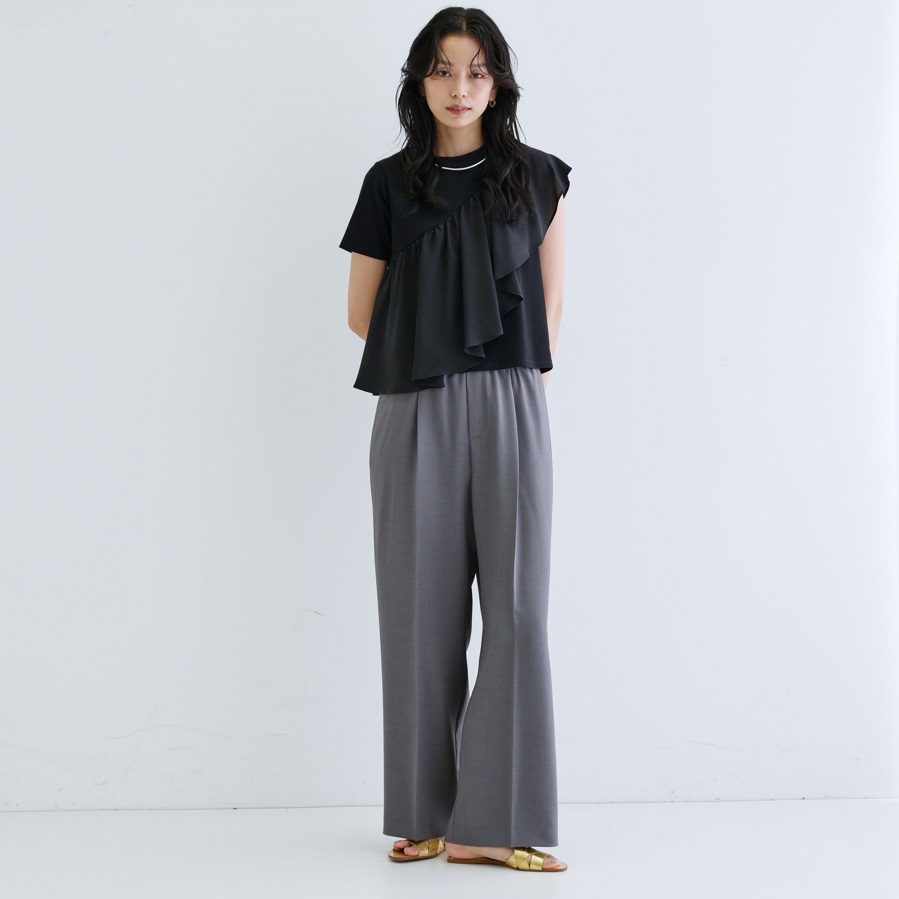 GALLEST「【セットアップ対応】イージーストレートワイドパンツ【カセット服／オケージョン／通勤】」|その他|