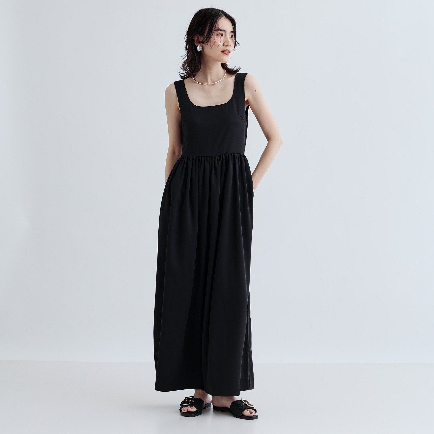 GALLEST「バックデザインサロペット」|オールインワン|