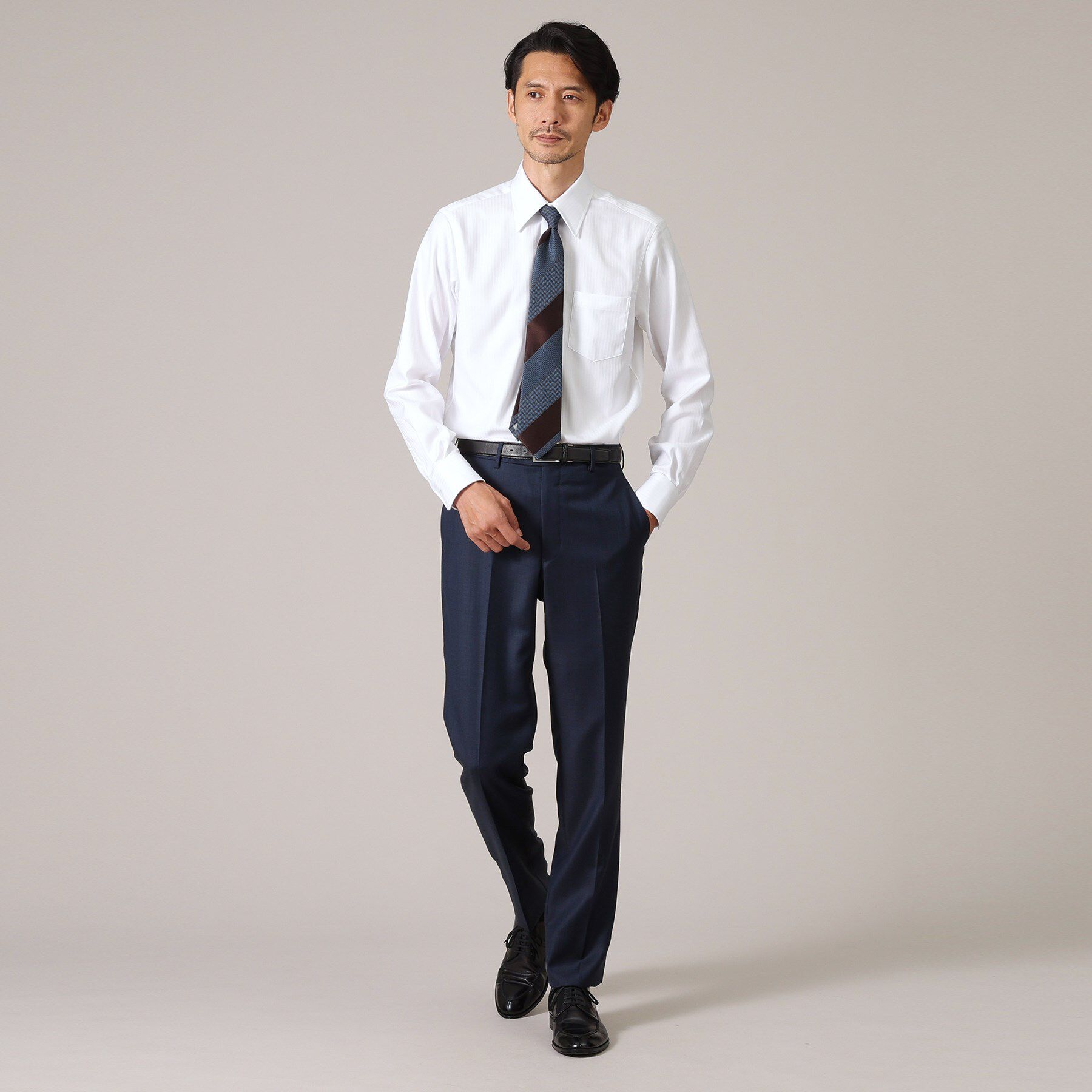 TAKEO KIKUCHI「【Made in JAPAN】ドビーストライプ ドレス シャツ」|シャツ・ブラウス|