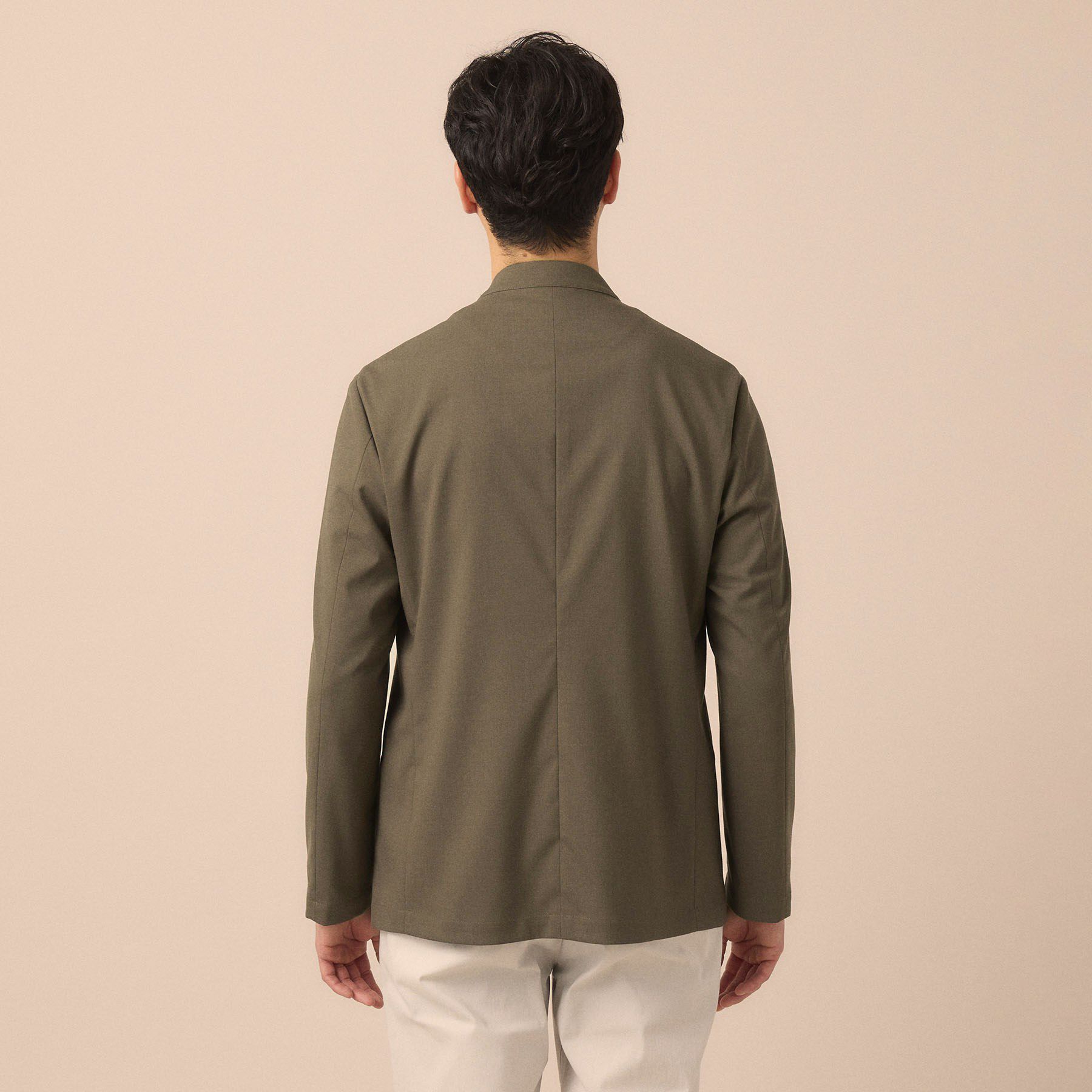 TAKEO KIKUCHI「【ON／OFF兼用】CARREMANファブリック ノーカラージャケット」|ノーカラージャケット|