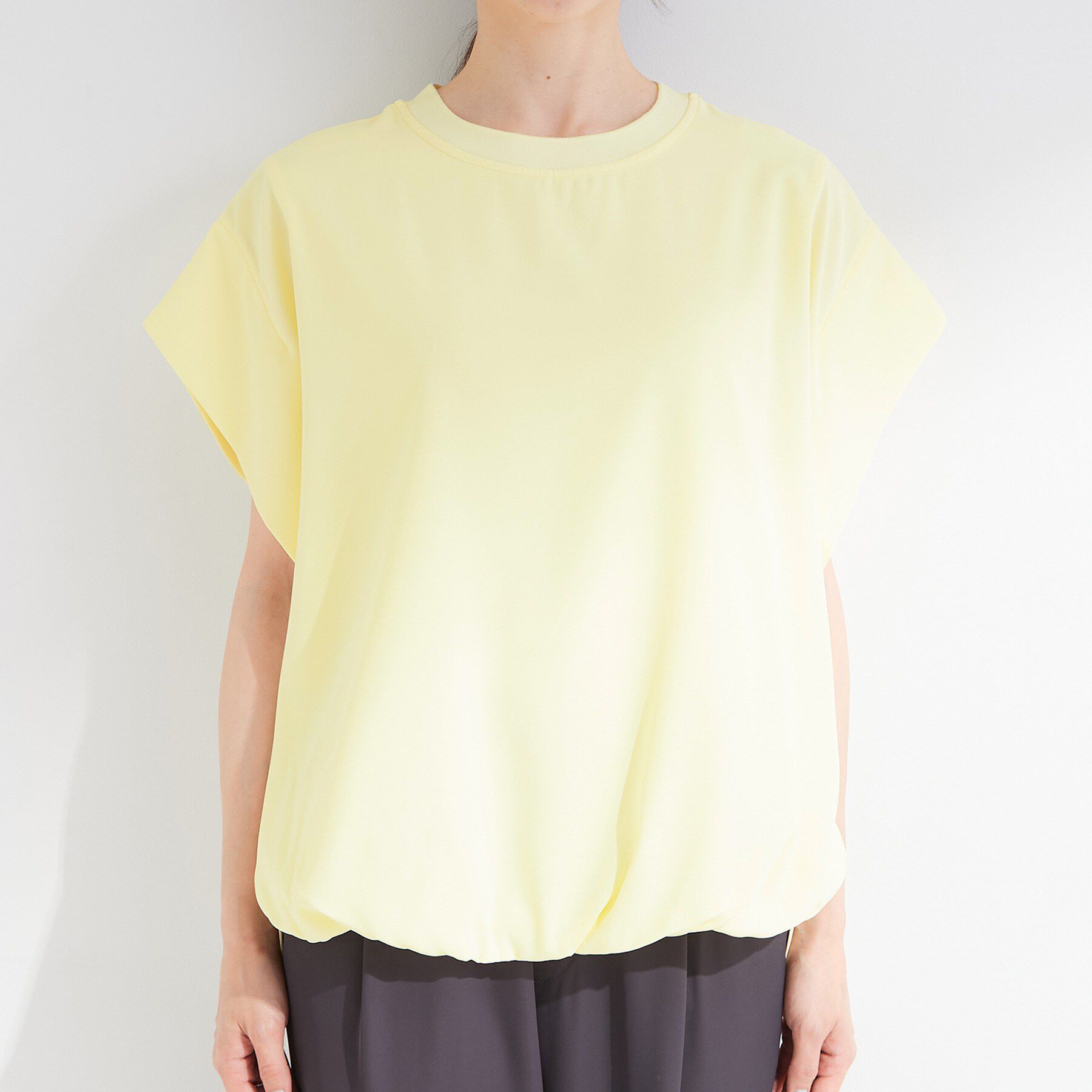 SHOO･LA･RUE「【洗濯機可/体型カバー】インせずこなれる ふんわり裾バルーントップス」|Tシャツ・カットソー|