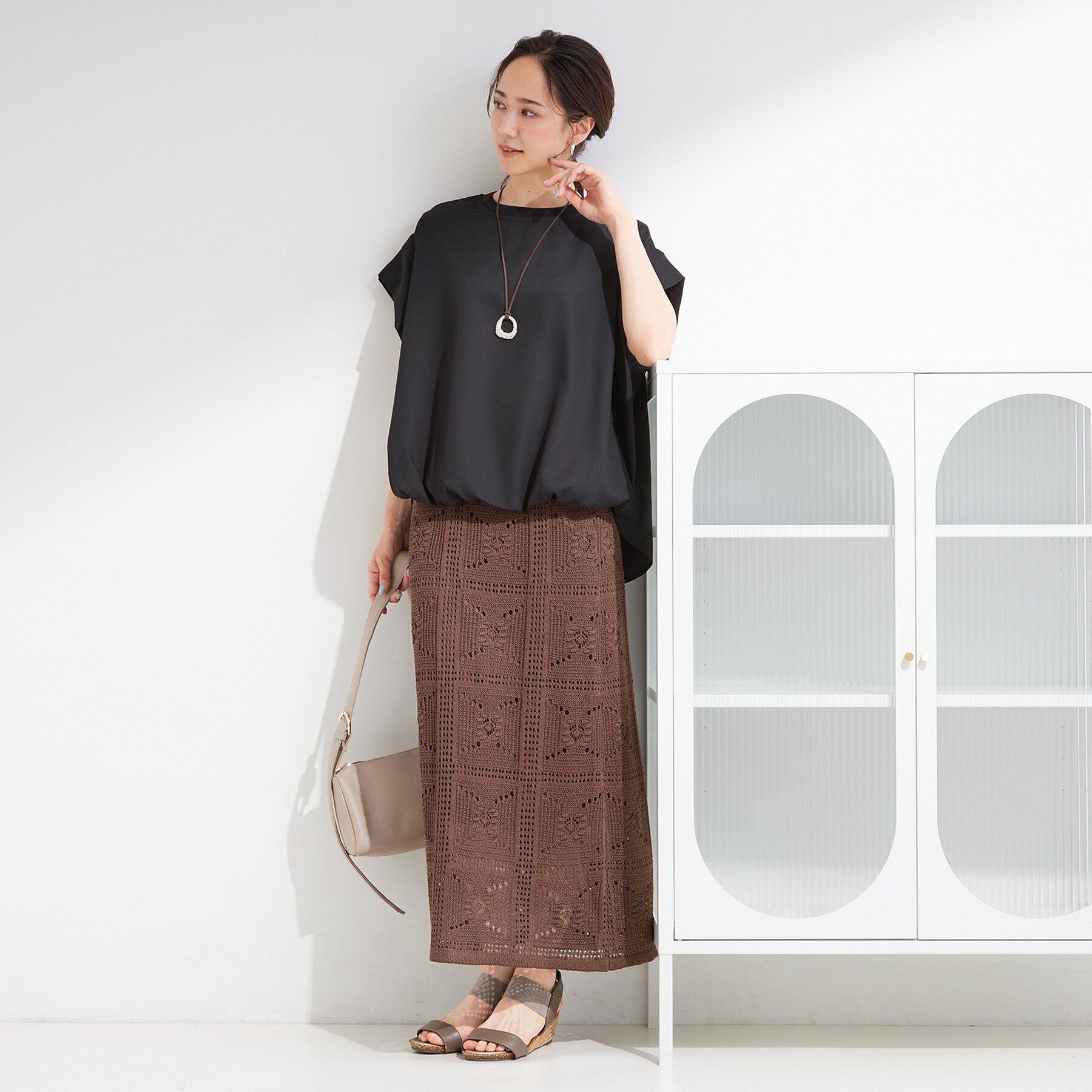 SHOO･LA･RUE「【洗濯機可/体型カバー】インせずこなれる ふんわり裾バルーントップス」|Tシャツ・カットソー|