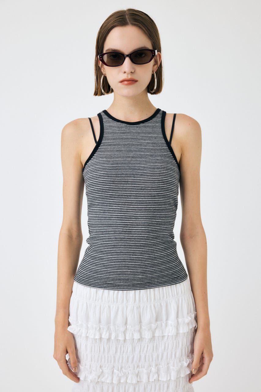 MOUSSY「AMERICAN SLEEVE タンクトップ」|タンクトップ|柄BLK5