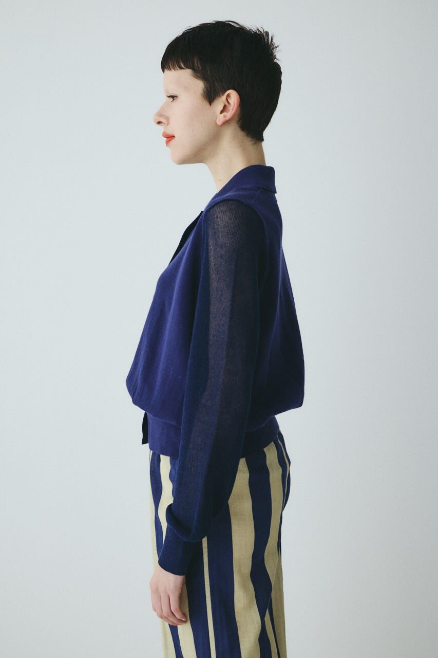 HeRIN.CYE「Sheer sleeve cardigan」|ニット・セーター|