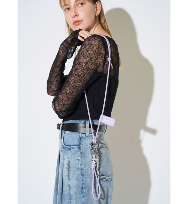 ELENDEEK「MULTI SMARTPHONE LEATHER SHOULDER」|モバイルケース|ラベンダー