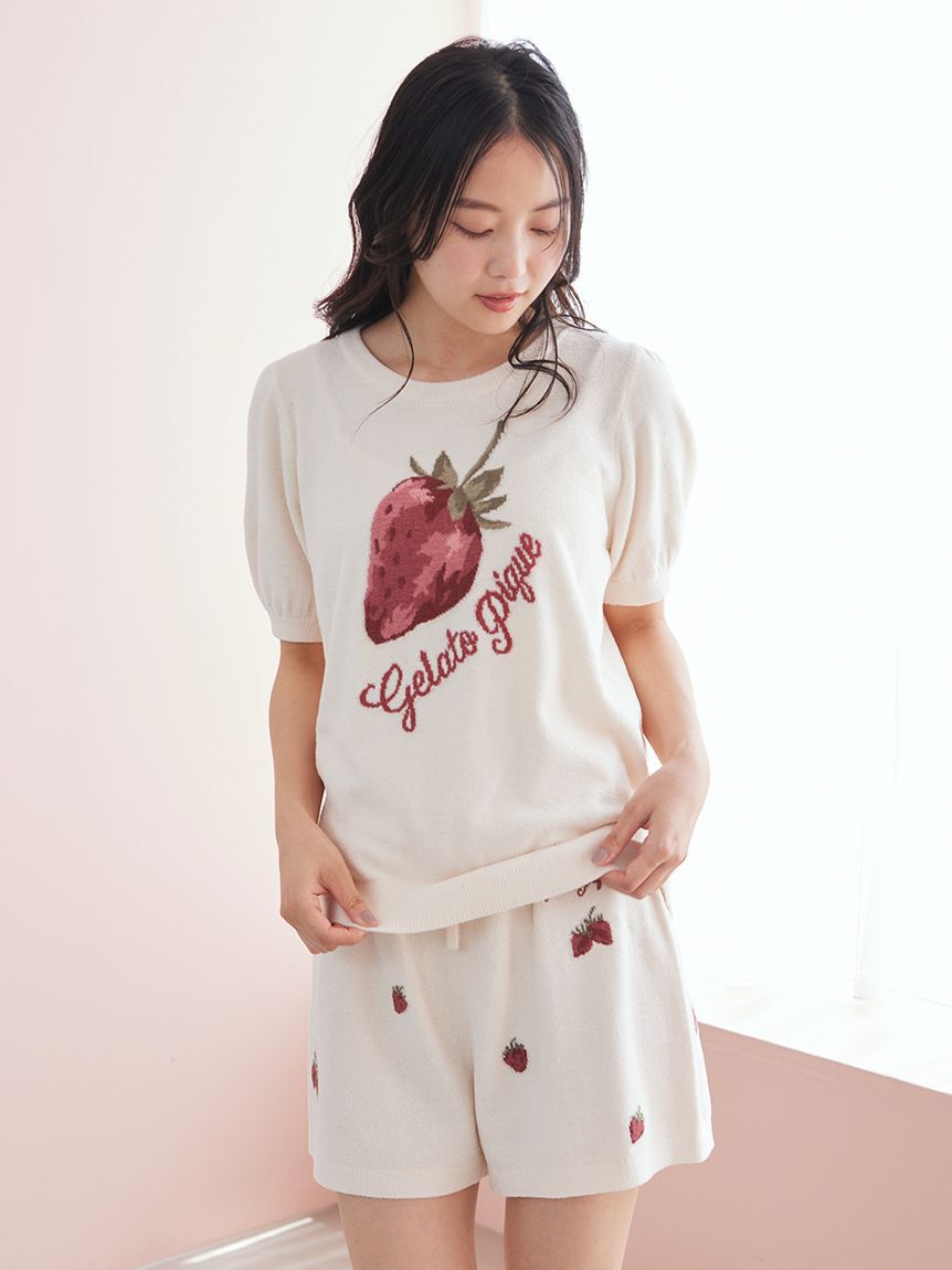 gelato pique「エアリーモコストロベリージャガードショートパンツ」|ルームウェア|