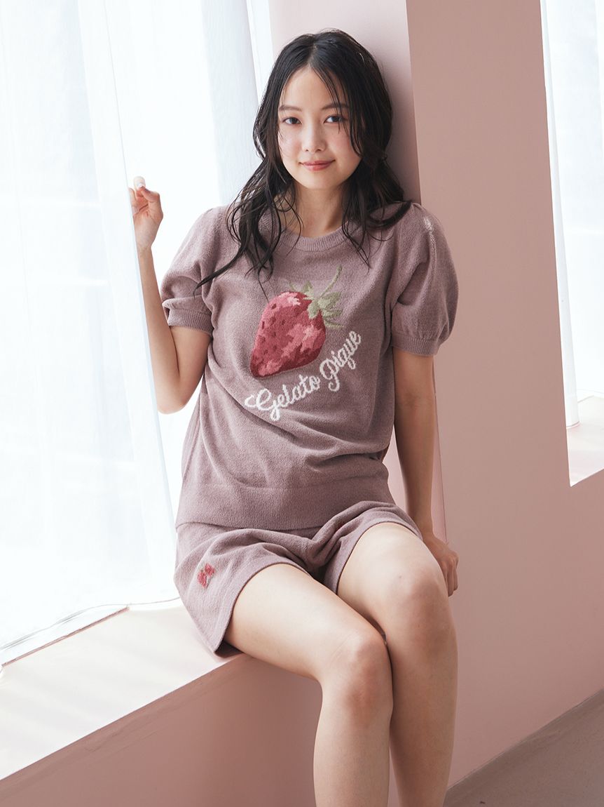 gelato pique「エアリーモコストロベリージャガードショートパンツ」|ルームウェア|