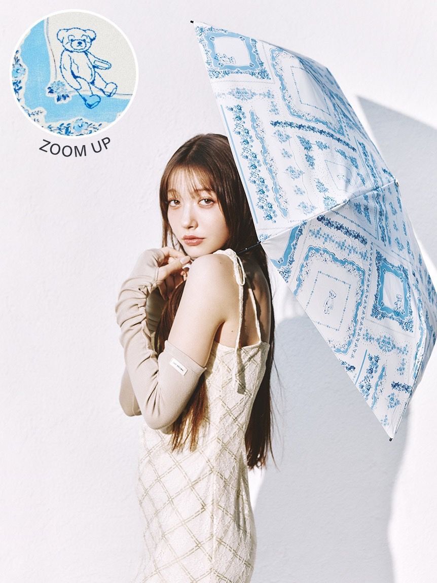 LILY BROWN「【LILY BROWN&times;PROTECT U】Lily Bearモチーフ晴雨兼用折り畳み日傘」|傘|BLU