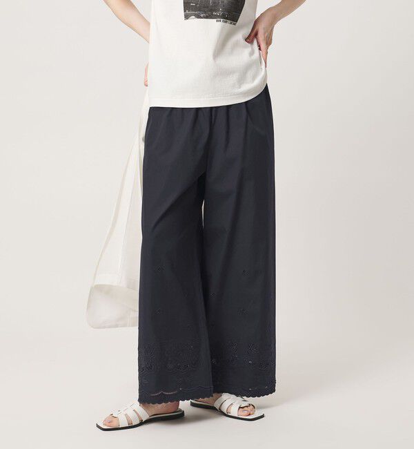UNITED ARROWS「カットワーク パンツ」|チノ|NAVY