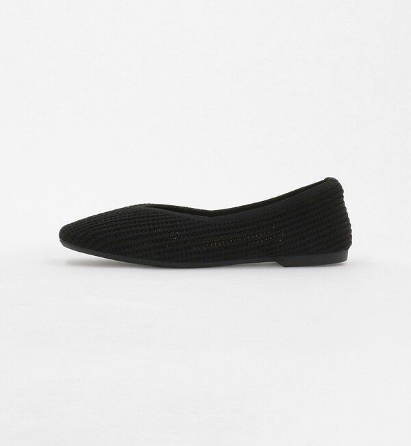 UNITED ARROWS green label relaxing「ウェルネスシアー スクエア V フラットシューズ / ニットシューズ」|ローファー|