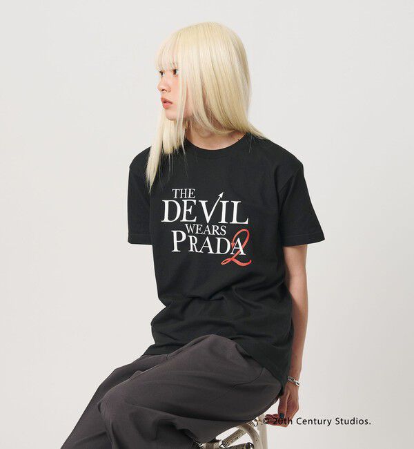 BEAUTY&YOUTH UNITED ARROWS「【別注】＜プラダを着た悪魔2＞ プリント Tシャツ」|Tシャツ・カットソー|BLACK