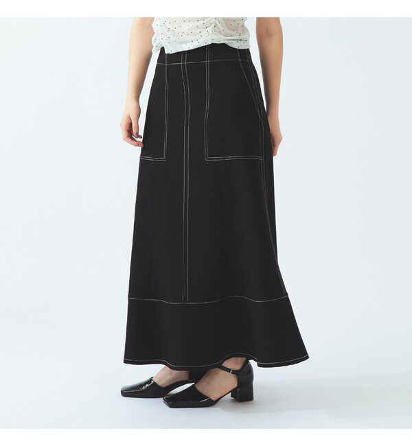 Ray BEAMS 「ステッチ マーメイド スカート」|スカート|BLACK