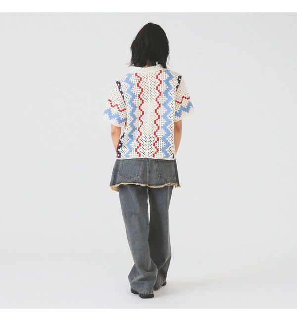 Ray BEAMS 「デニムスカート レイヤード パンツ」|デニム|
