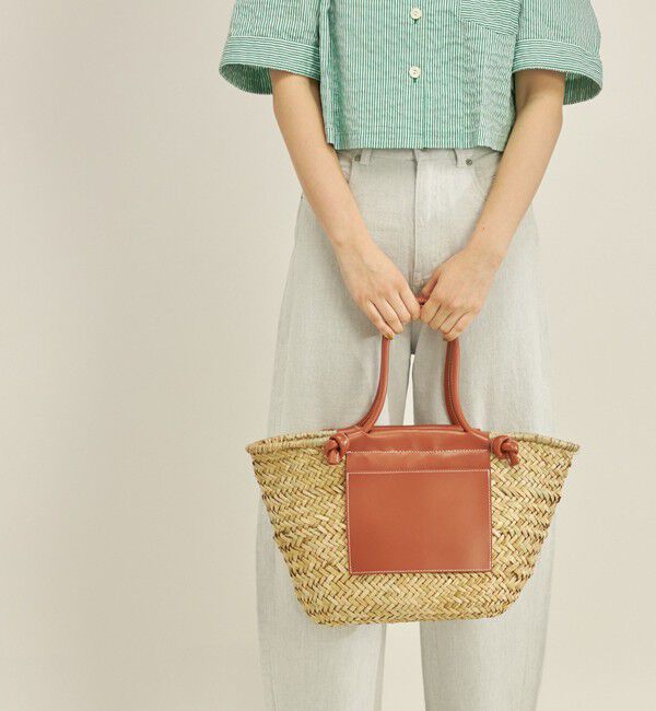 SHIPS for women「レザー コンビ シーグラス バッグ」|かごバッグ|