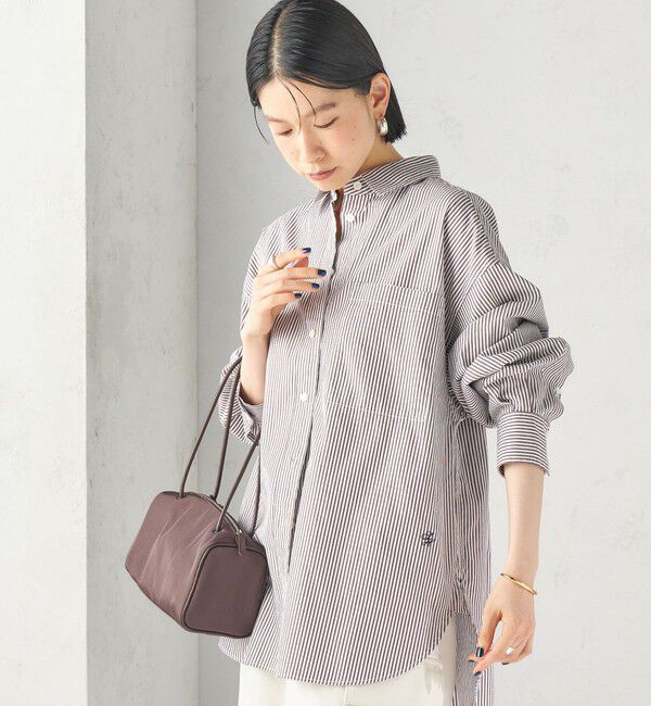 SHIPS for women「《一部追加予約》〈洗濯機可能〉ピン オックス 刺繍 シャツ」|シャツ・ブラウス|