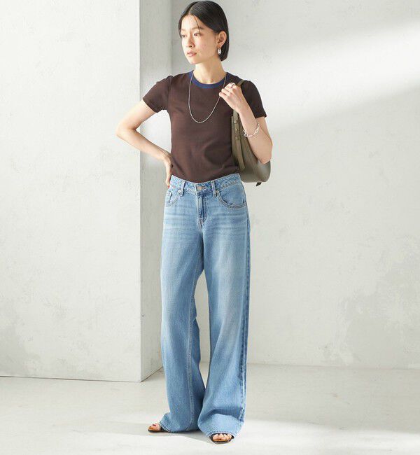 SHIPS for women「【一部SHIPS別注】GGG:〈手洗い可能〉クルーネック 半袖 TEE」|Tシャツ・カットソー|