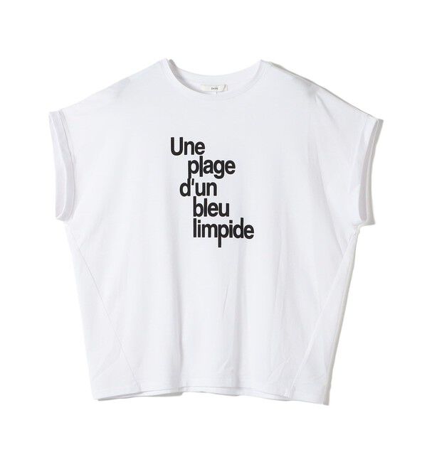 SHIPS for women「　《一部予約》メルティ コットン プリント ロゴ ショート スリーブ Tシャツ」|Tシャツ・カットソー|