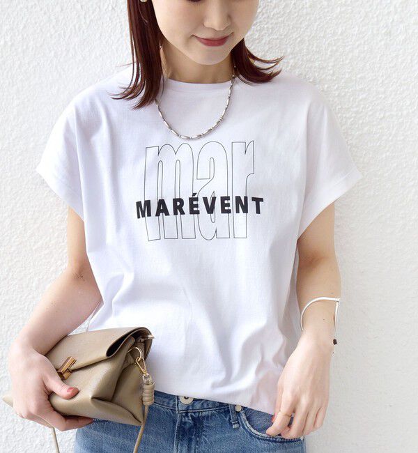 SHIPS for women「　《一部予約》メルティ コットン プリント ロゴ ショート スリーブ Tシャツ」|Tシャツ・カットソー|