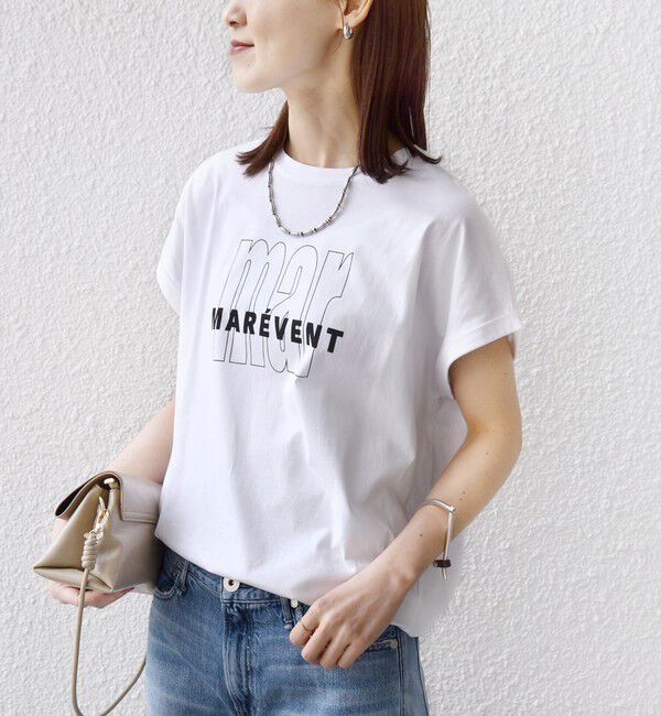 SHIPS for women「　《一部予約》メルティ コットン プリント ロゴ ショート スリーブ Tシャツ」|Tシャツ・カットソー|