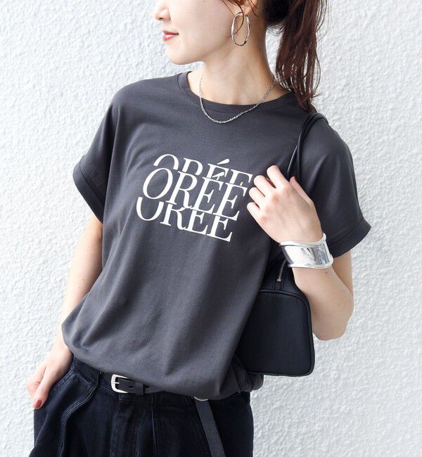 SHIPS for women「　《一部予約》メルティ コットン プリント ロゴ ショート スリーブ Tシャツ」|Tシャツ・カットソー|