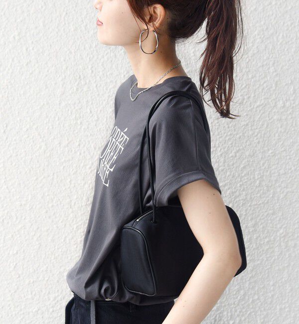 SHIPS for women「　《一部予約》メルティ コットン プリント ロゴ ショート スリーブ Tシャツ」|Tシャツ・カットソー|