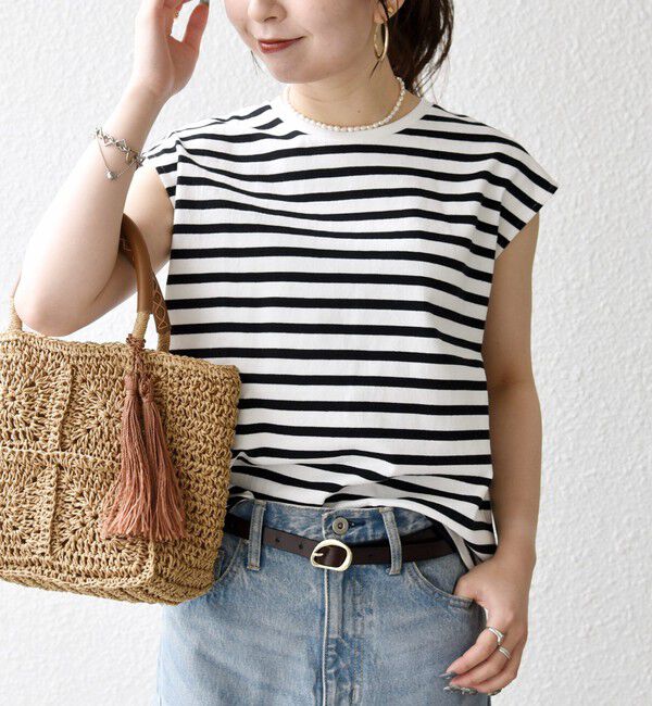 SHIPS any「《追加予約》SHIPS any:〈洗濯機可能〉バック レース コンビ フレンチスリーブ プルオーバー」|Tシャツ・カットソー|