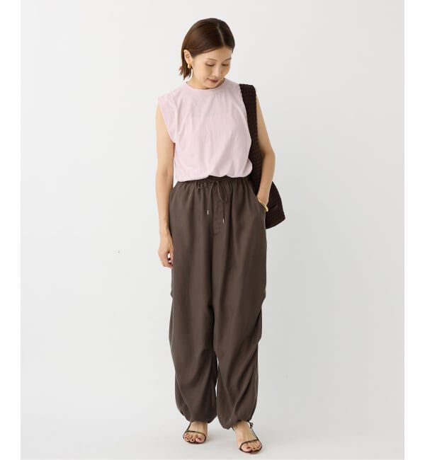 IENA「《追加》ATON/エイトン FRESCA SINGLE JERSEY ノースリーブ」|Tシャツ・カットソー|
