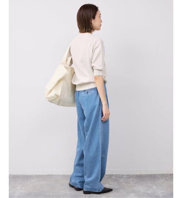 SLOBE IENA「《WEB限定/追加予約/シリーズあり》コットンキュプラハーフスリーブプルオーバー」|ニット・セーター|