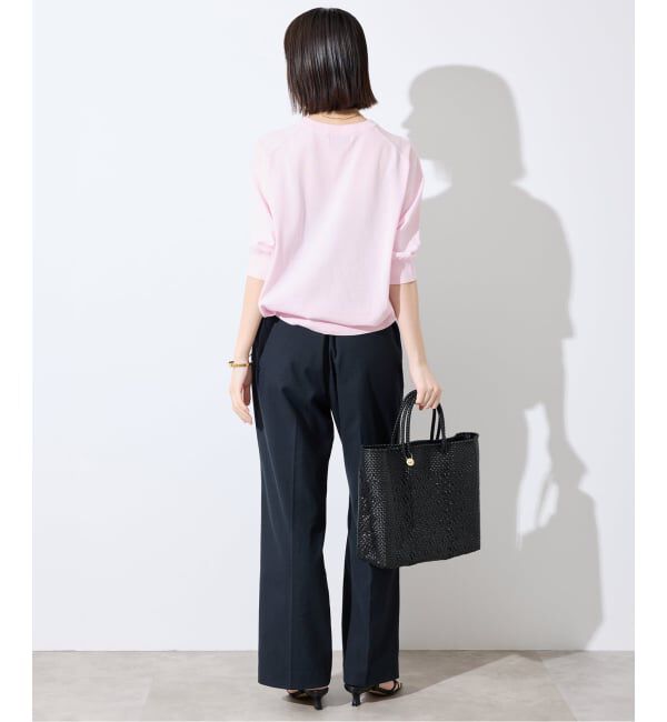 SLOBE IENA「《WEB限定/追加予約/シリーズあり》コットンキュプラハーフスリーブプルオーバー」|ニット・セーター|