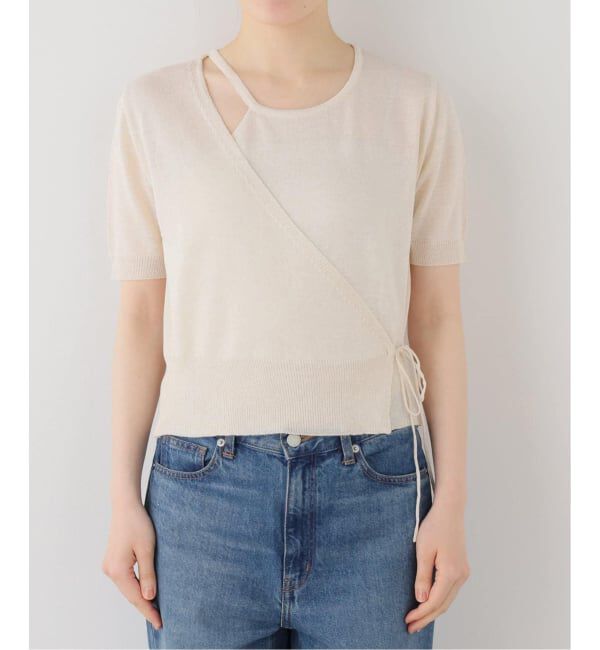 SLOBE IENA「《追加2予約》FLEK/フレック ショルダーカットアウトニット」|ニット・セーター|