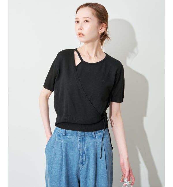 SLOBE IENA「《追加2予約》FLEK/フレック ショルダーカットアウトニット」|ニット・セーター|
